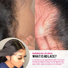 250%密度13x6 HDは黒人女性のための正面かつらの骨のまっすぐな人間の毛髪をひもで締める